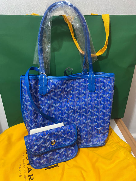 blue goyard purse