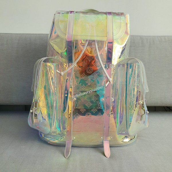 Louis Vuitton Christopher Backpack Iridescent Prism available online and in  stores @theforumshops @crystalslv ✨