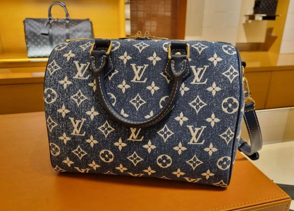 Louis Vuitton Denim Speedy Bandoulière 25 Bag – The Luxury