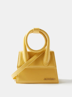Jacquemus Chiquito Noeud Leather Handbag (Yellow)