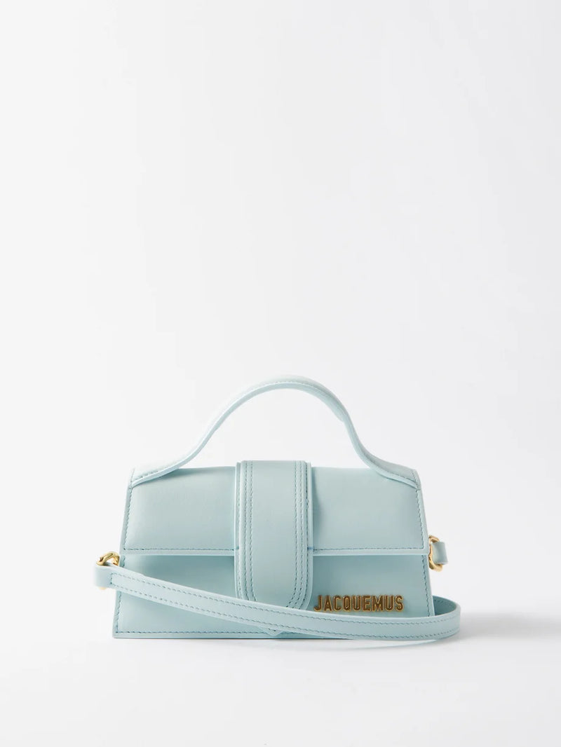 Jacquemus Bambino Leather Top-Handle Bag (Blue)