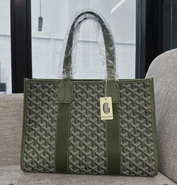 Goyard Limited Edition Villette Jacquard Tote Bag MM (Khaki)