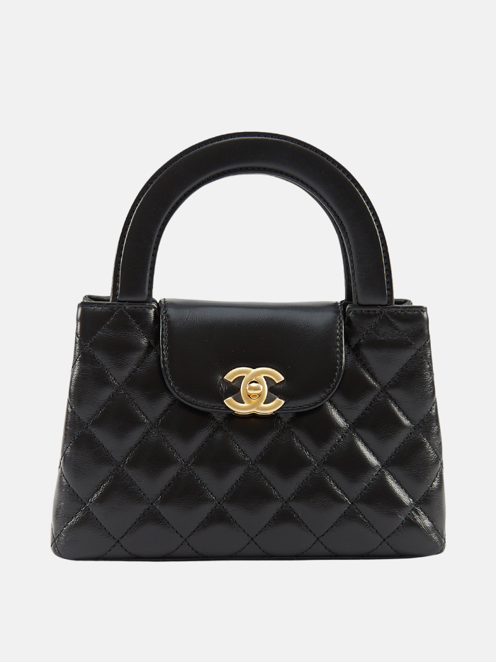 Chanel Kelly Shopping Bag Shiny Aged Calfskin & Gold Hardware (Mini)