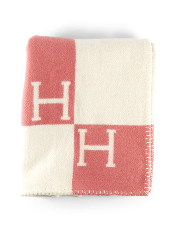 Hermès Avalon Baby Blanket (Rose Airelles/Blanc)