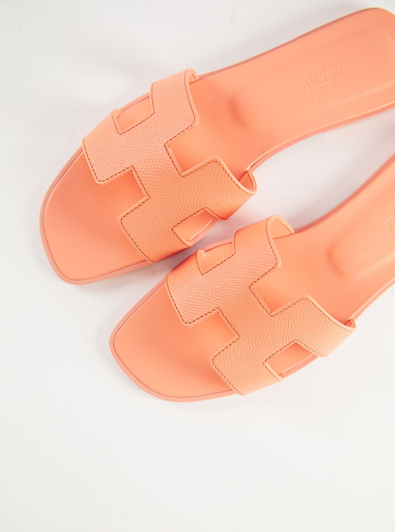 Hermès Oran Sandals (Orange Joey)