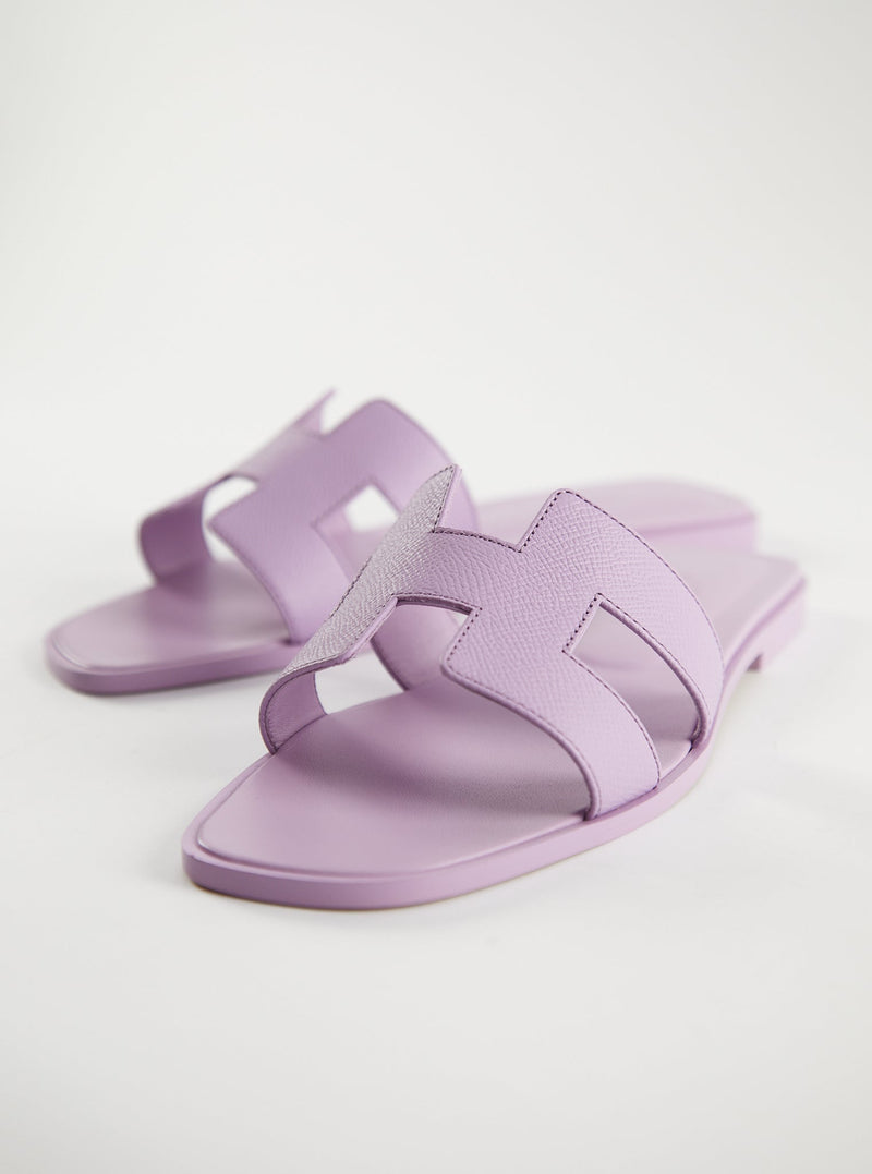 Hermès Oran Sandals (Violet Améthyste)