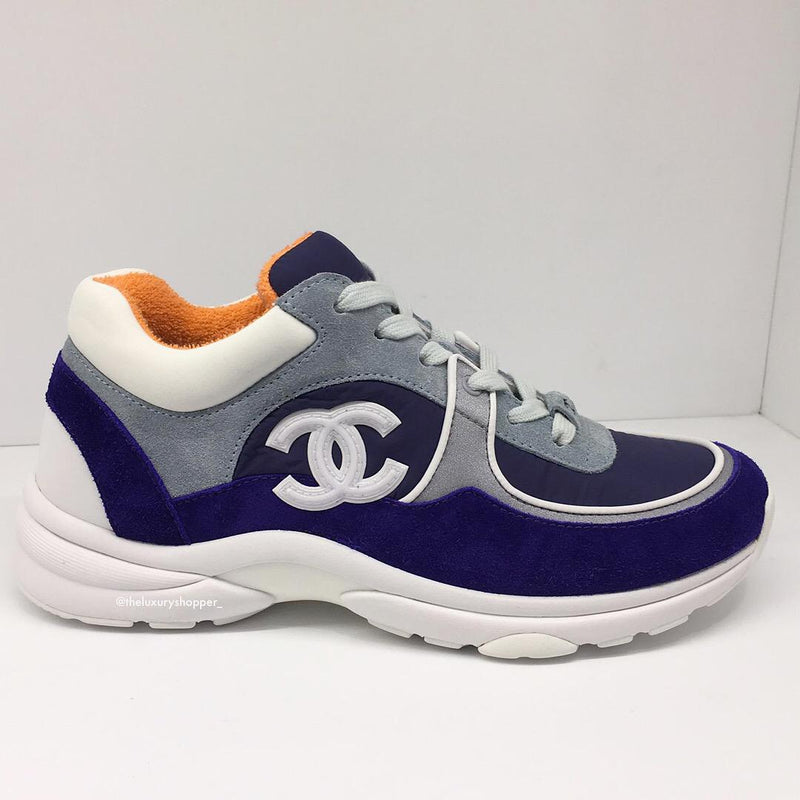 Chanel CC Logo Sneaker Blue/White (Reflective)