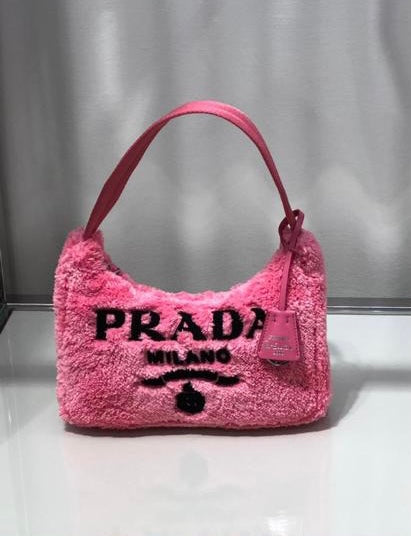 Prada Re-Edition 2000 Terry Cloth Mini Bag (Pink)
