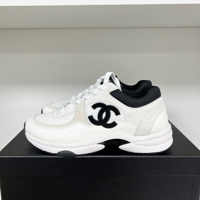 chanel white trainers