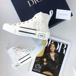 Dior B23 Oblique High Top Sneakers White