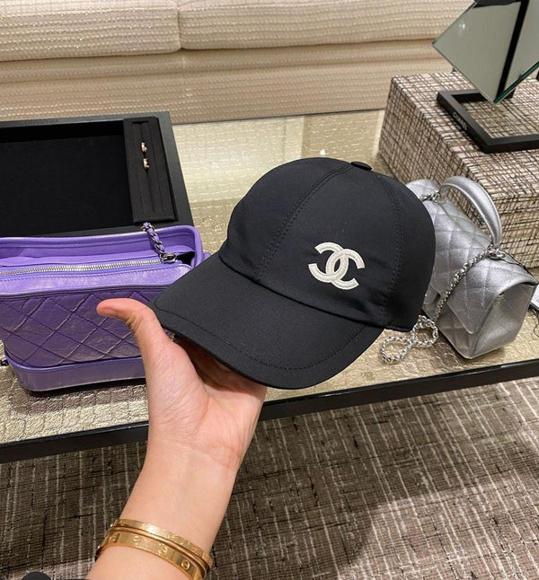 Chanel CC Logo Baseball Cap (Black)