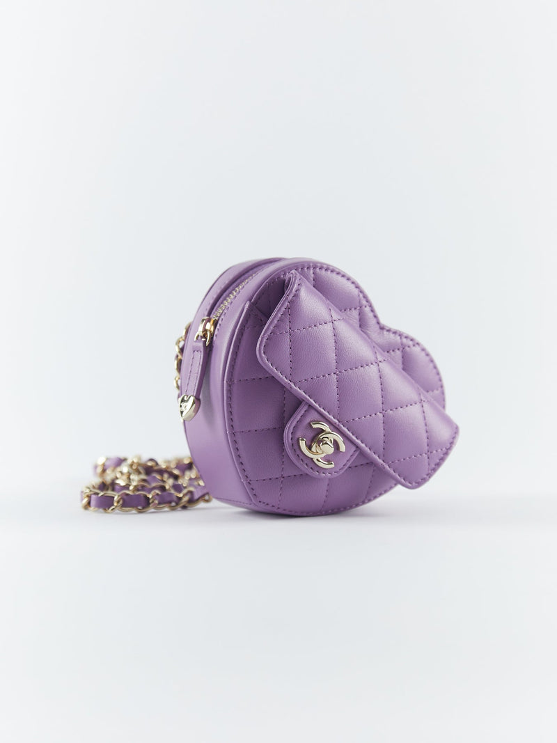 Chanel Heart Bag Purple (Belt Bag)