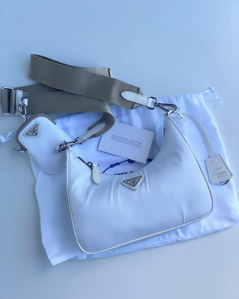 Prada Re-Edition 2005 Nylon Bag (White)