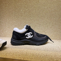 Chanel CC Logo Sneaker Black/White