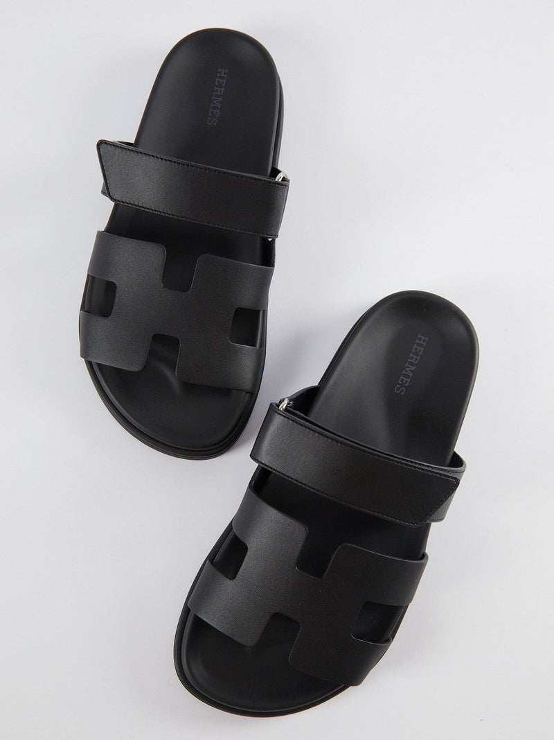 Hermès Chypre Sandals (Black)