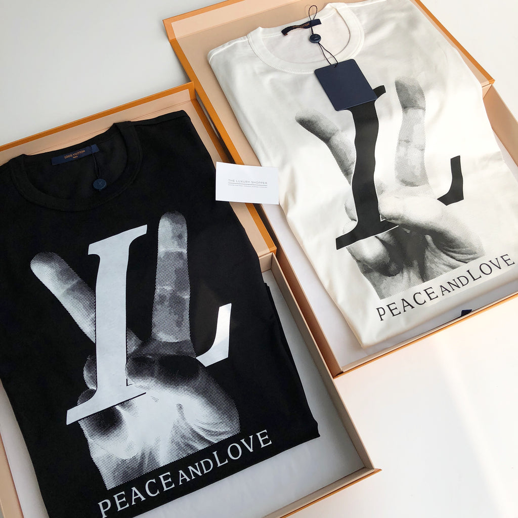 lv peace and love tee, Men's Fashion, Tops & Sets, Tshirts & Polo