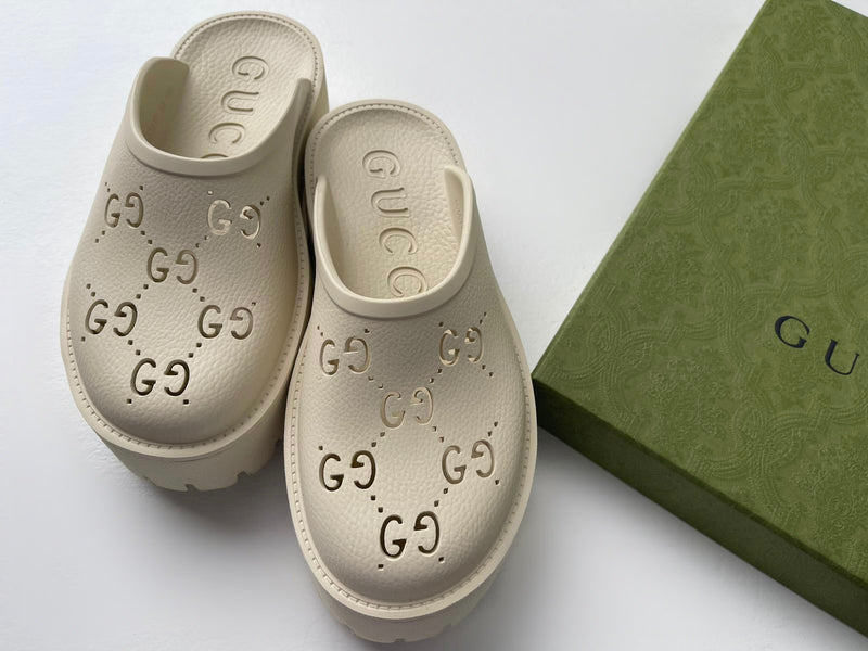 Gucci Platform Perforated G Sandals