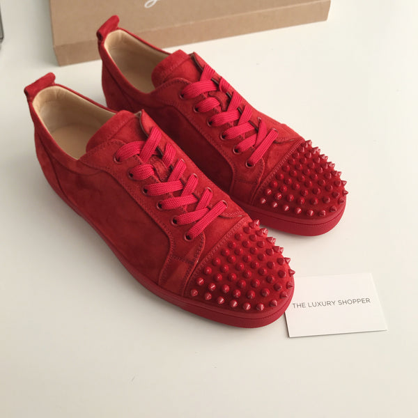 Christian Louboutin Louis Junior Suede Spikes