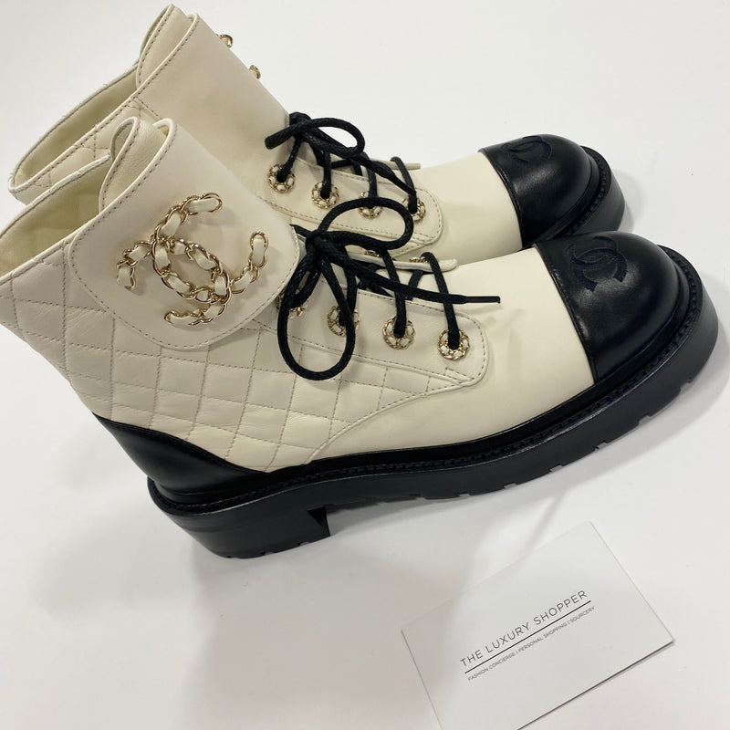 Chanel CC Pre-Fall 20 Boots White