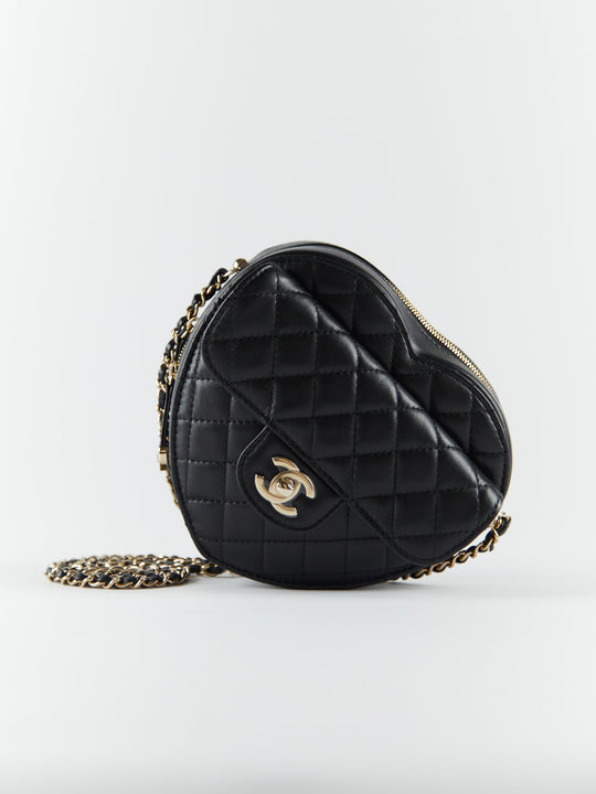 Chanel Heart Bag Black (Large) – The Luxury Shopper