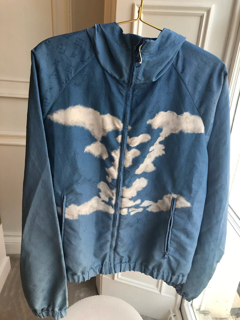 louis vuitton windbreaker jacket blue