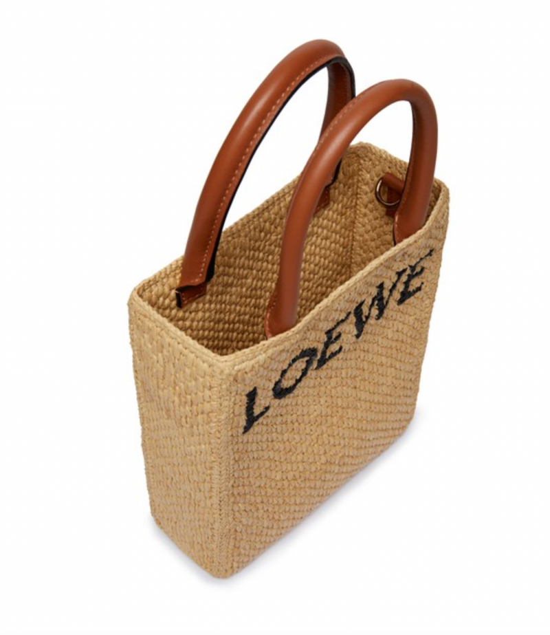 Loewe Raffia Logo Tote Bag