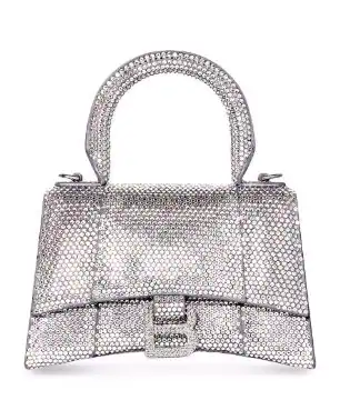 Balenciaga Crystal Embellished Small Hourglass Bag