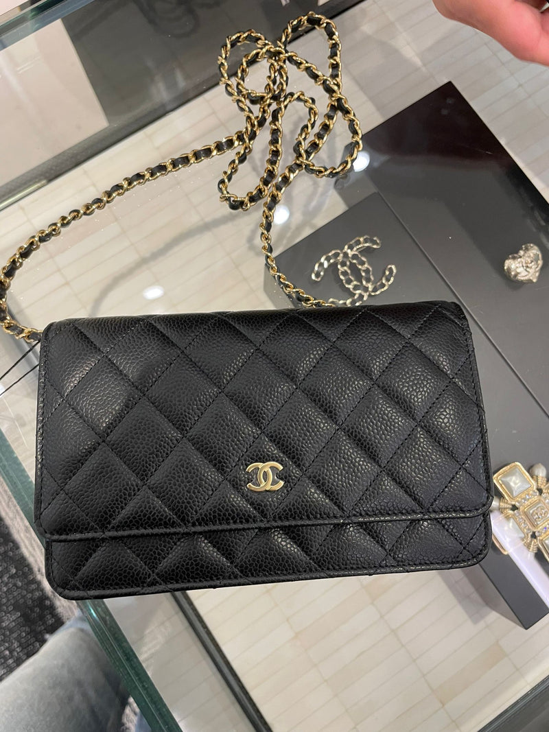 Chanel Wallet On Chain WOC GHW (Black)