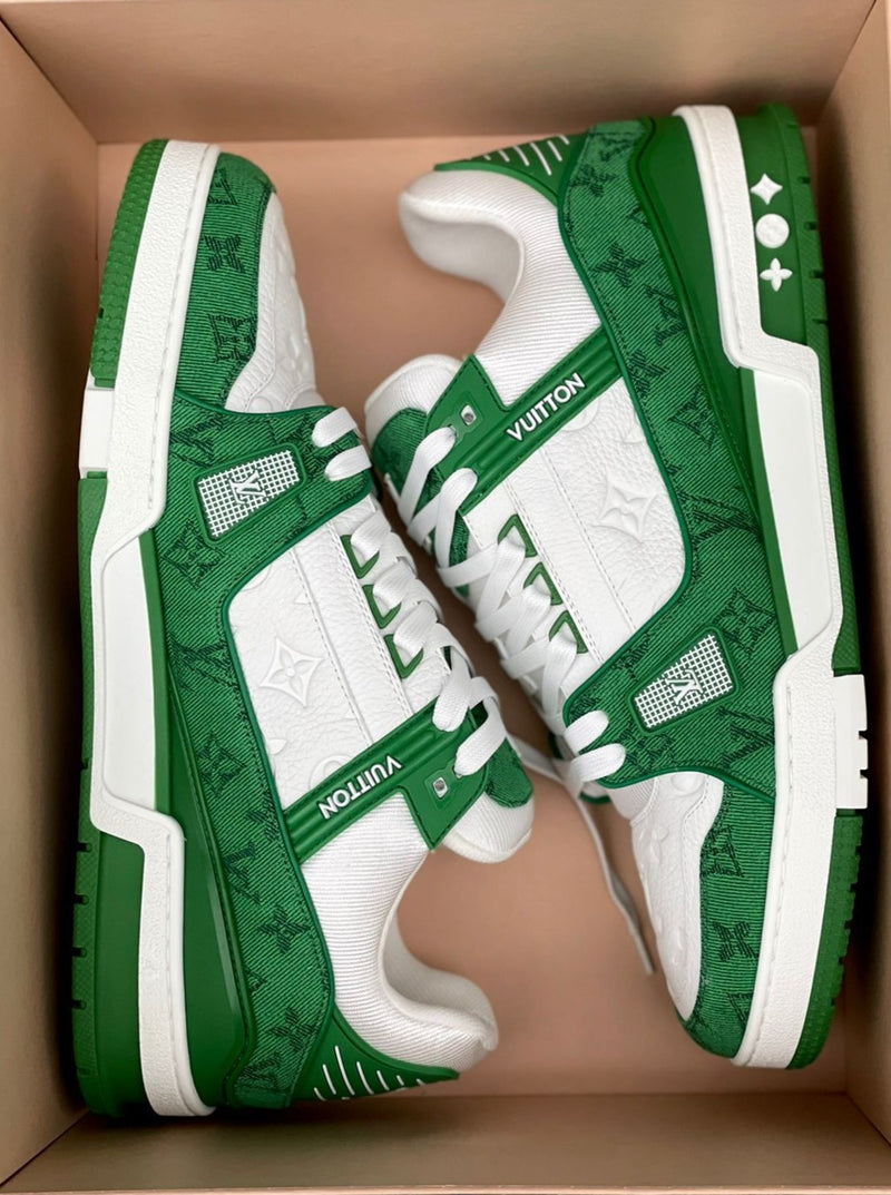 Louis Vuitton LV Trainer Sneaker Monogram Denim Green – The Luxury Shopper