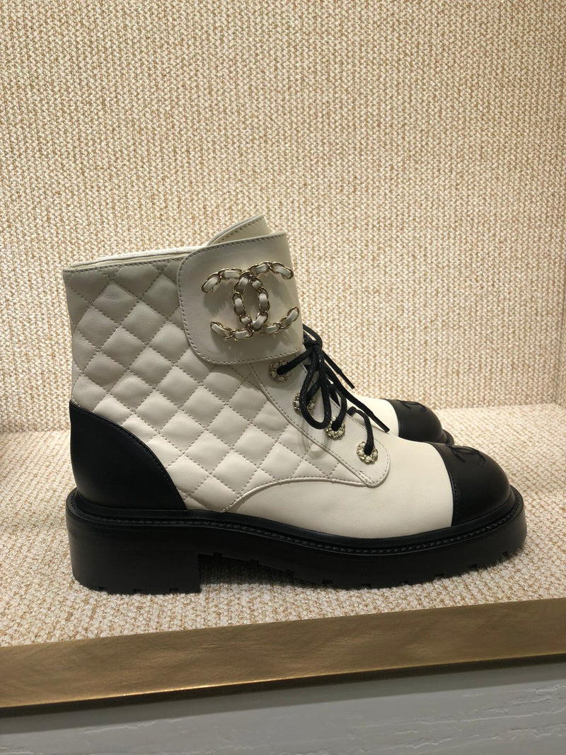 Chanel CC Pre-Fall 20 Boots White