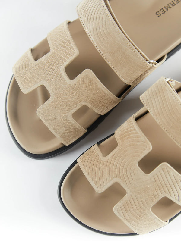 Hermès Chypre Sandals (Beige Sable)