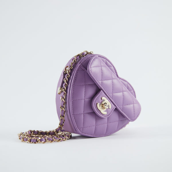 chanel purple crossbody handbag