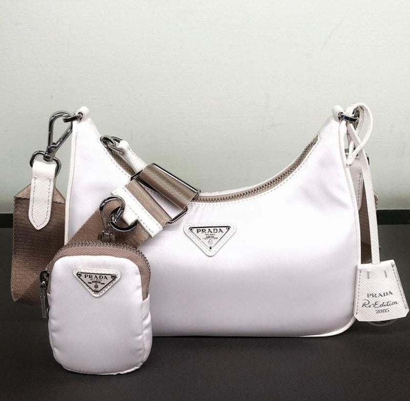 Prada Re-Edition 2005 Nylon Bag (White)
