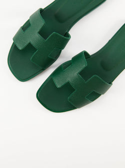 Hermès Oran Sandals (Vert Cactus)