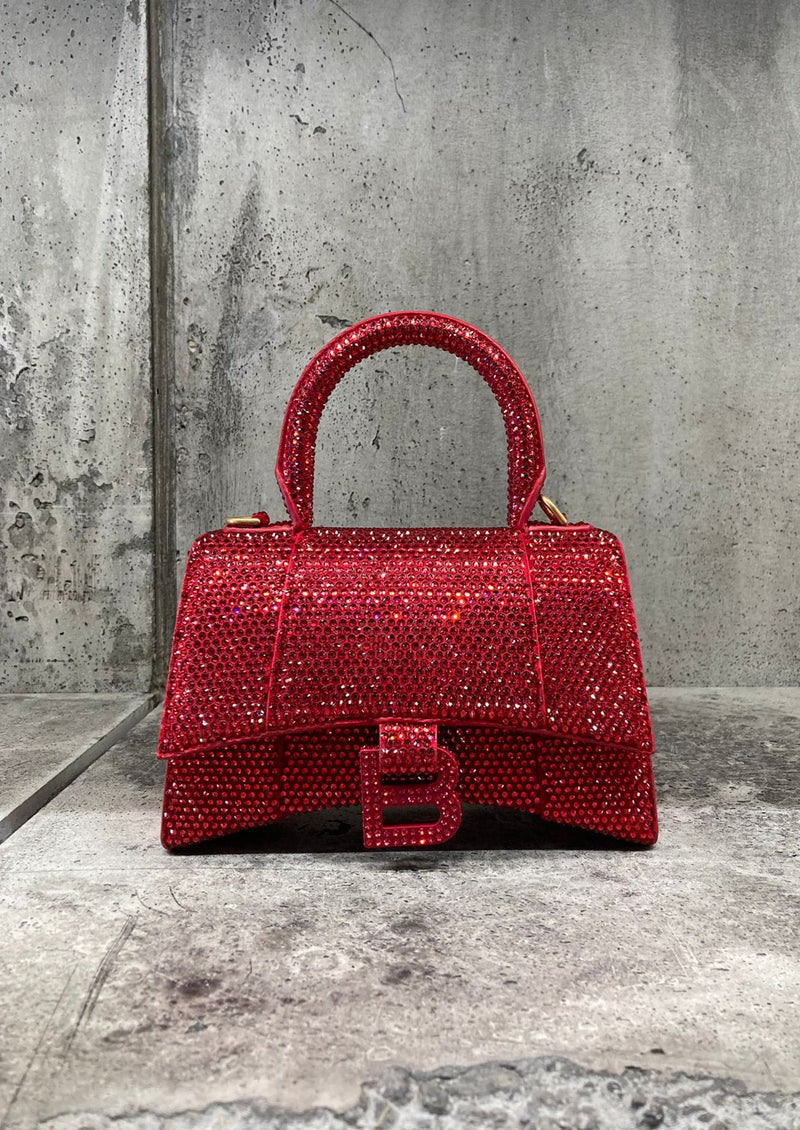 Balenciaga Hourglass Medium Top Handle Bag in Red | Lyst